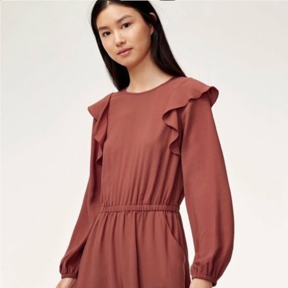 Aritzia fleurette ruffle jumpsuit - Picture 1 of 6